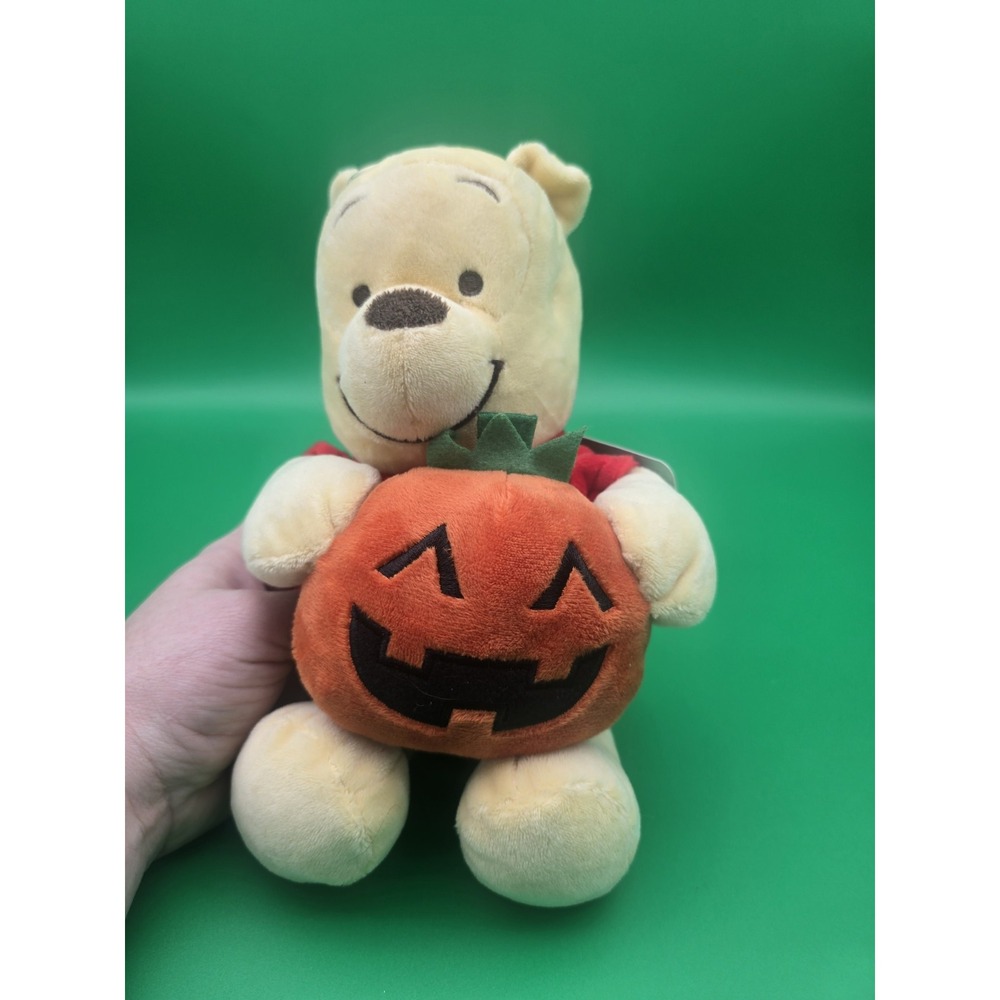 Disney Baby Winnie The Pooh with Jack-O-Lantern Pumpkin Plush Stuffed Animal‎
